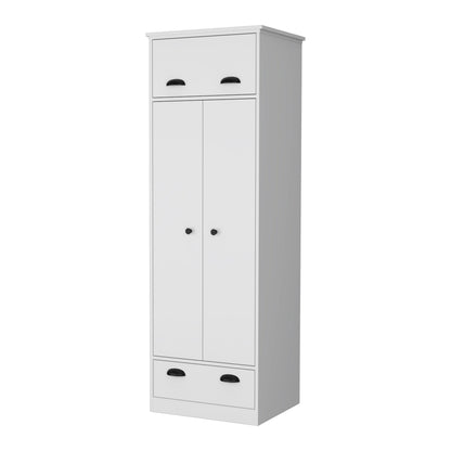 White Double Door Dresser - 70" Wide Storage
