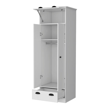 White Double Door Dresser - 70" Wide Storage