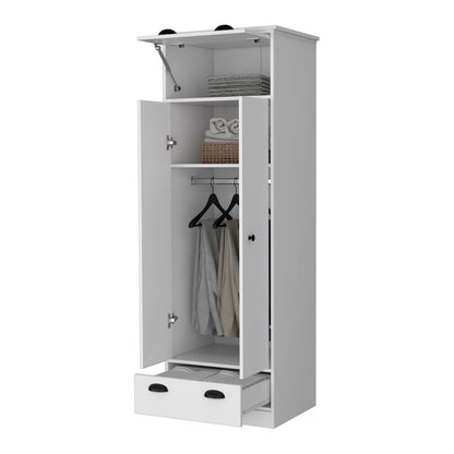 White Double Door Dresser - 70" Wide Storage