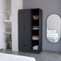 2-Door Armoire with Open Compartment Wenge