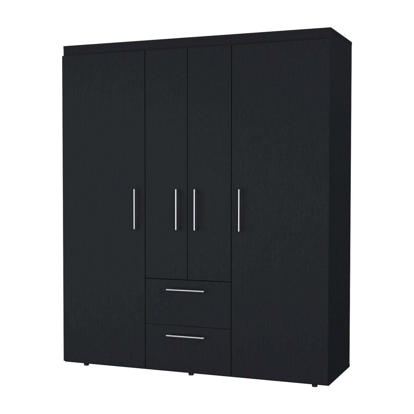 Wenge All-In-One 2-Door Armoire - Bedroom Storage