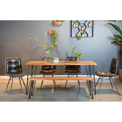 Natural Acacia Wood Dining Bench - 60" x 15"