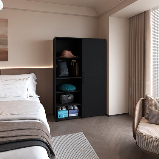 Wenge 2-Door Bedroom Wardrobe - 47.2" x 18.4"
