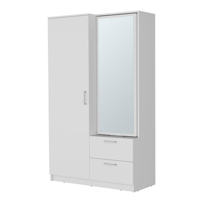 White Bedroom Armoire Wardrobe - 41.9" Wide