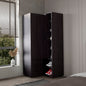 Wenge Armoire Wardrobe with Open Storage and 2 Drawers