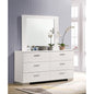Dulcey White High Gloss 6-drawer Dresser with Mirror