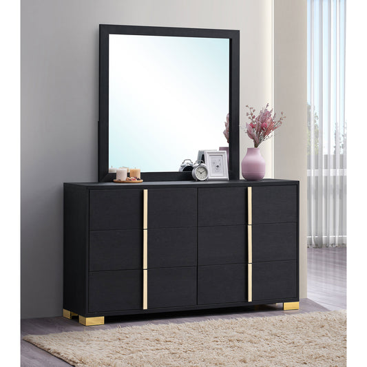 Jeremiah Black 6-drawer Dresser with Mirror