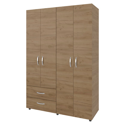Natural Oak 2-Door Wardrobe - Storage & Style