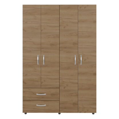 Natural Oak 2-Door Wardrobe - Storage & Style