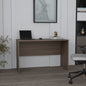Malibu 47" Wide Study Desk Gray Walnut Modern Simple Computer & Laptop Table Dining Table for Bedroom, Living Room, Home and Office, Kitchen Walnut