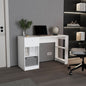 120-Home  47" Wide One Drawer Desk , Four Shelves, Writting Desk, Gamer Desk, Home Office, Living Room White