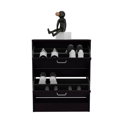 Black Shoe Storage Cabinet - 9.4' x 24.8' x 31.5' for Bedroom
