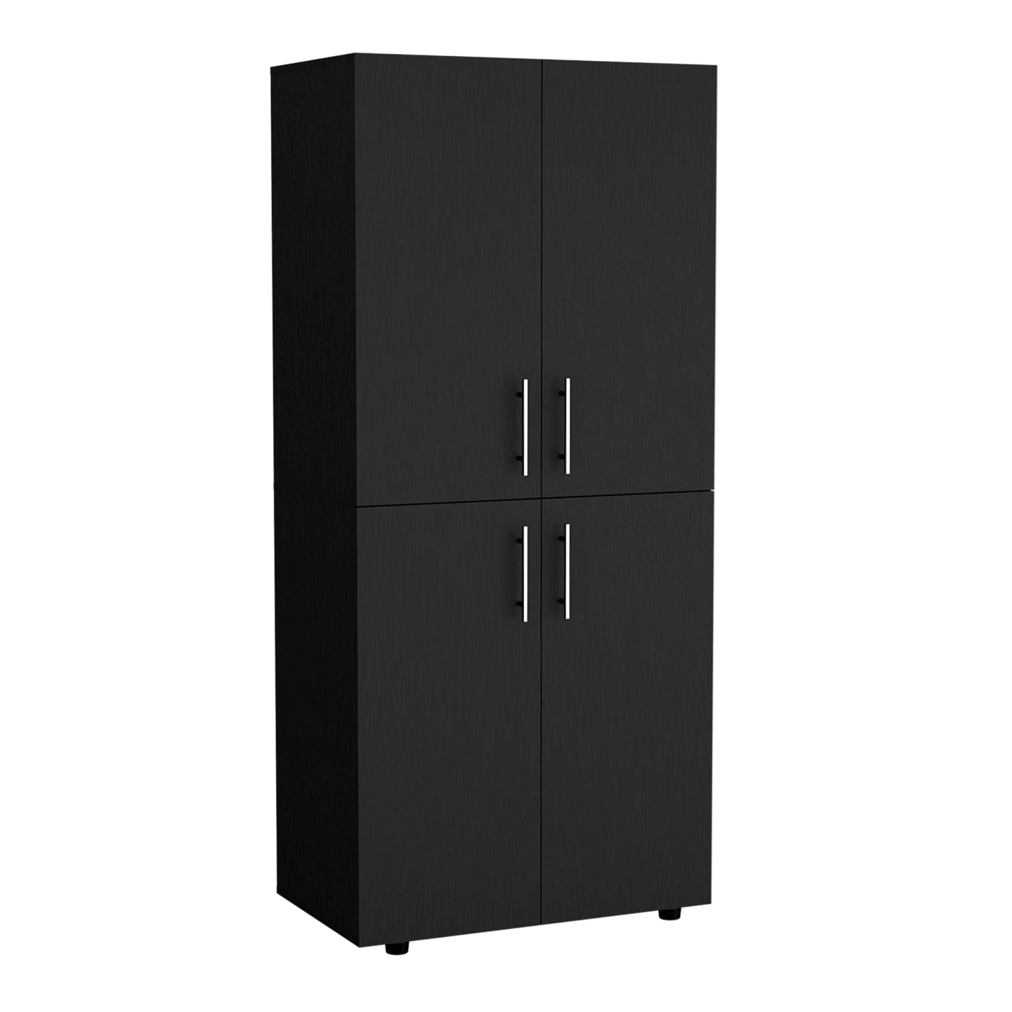 Hazel 70" High Armoire Wardrobe - Black | Bedroom Storage