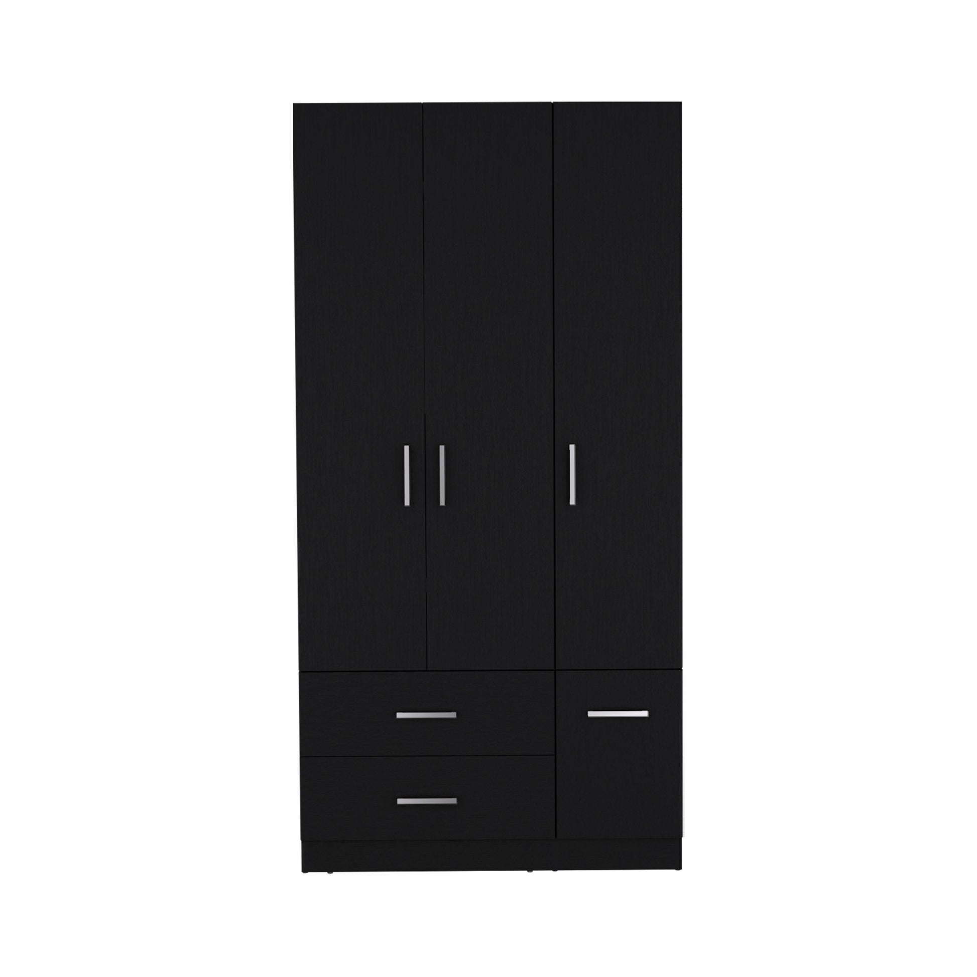 Black 71" Bedroom Armoire Wardrobe Closet with Drawers