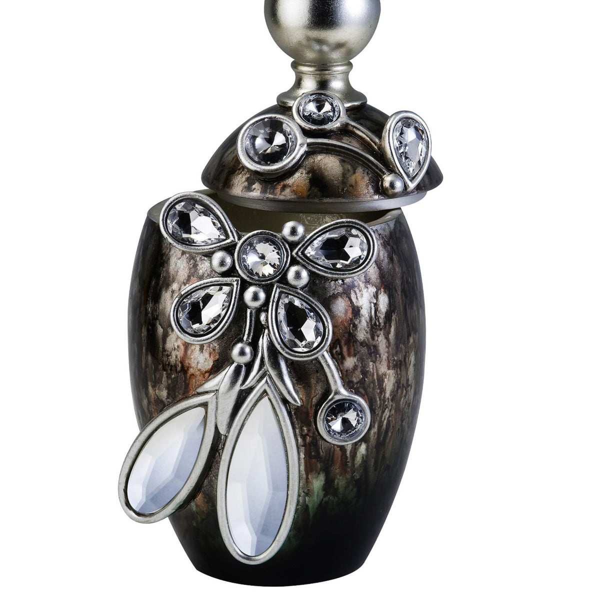 Black Polyresin Jewelry Box - 6.00 x 5.50 x 12.00"