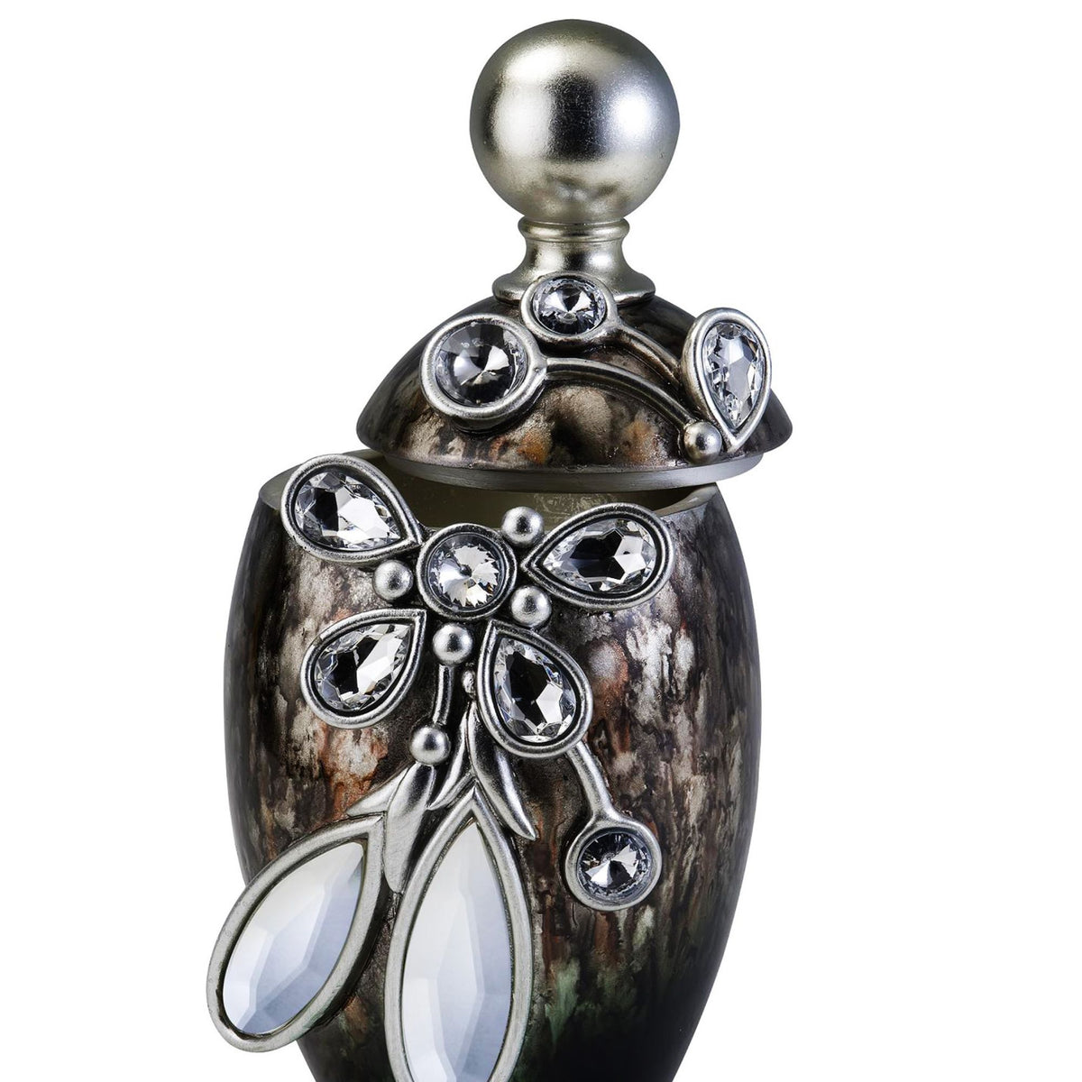 Black Polyresin Jewelry Box - 6.00 x 5.50 x 12.00"