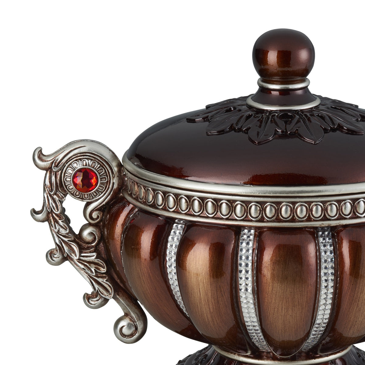 Delicata Jewelry Box - Bronze & Reddish Accent Storage