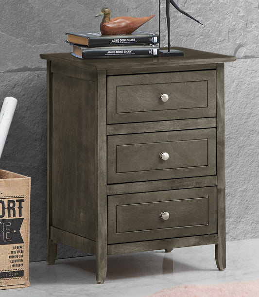 Sophisticated Gray Transitional Nightstand