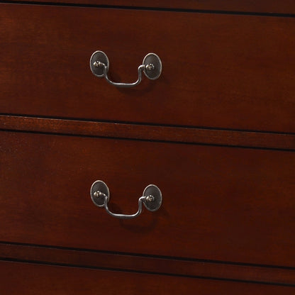 Louis Phillipe G3100-BC 4 Drawer Chest, Cherry - Classic Bedroom Dresser