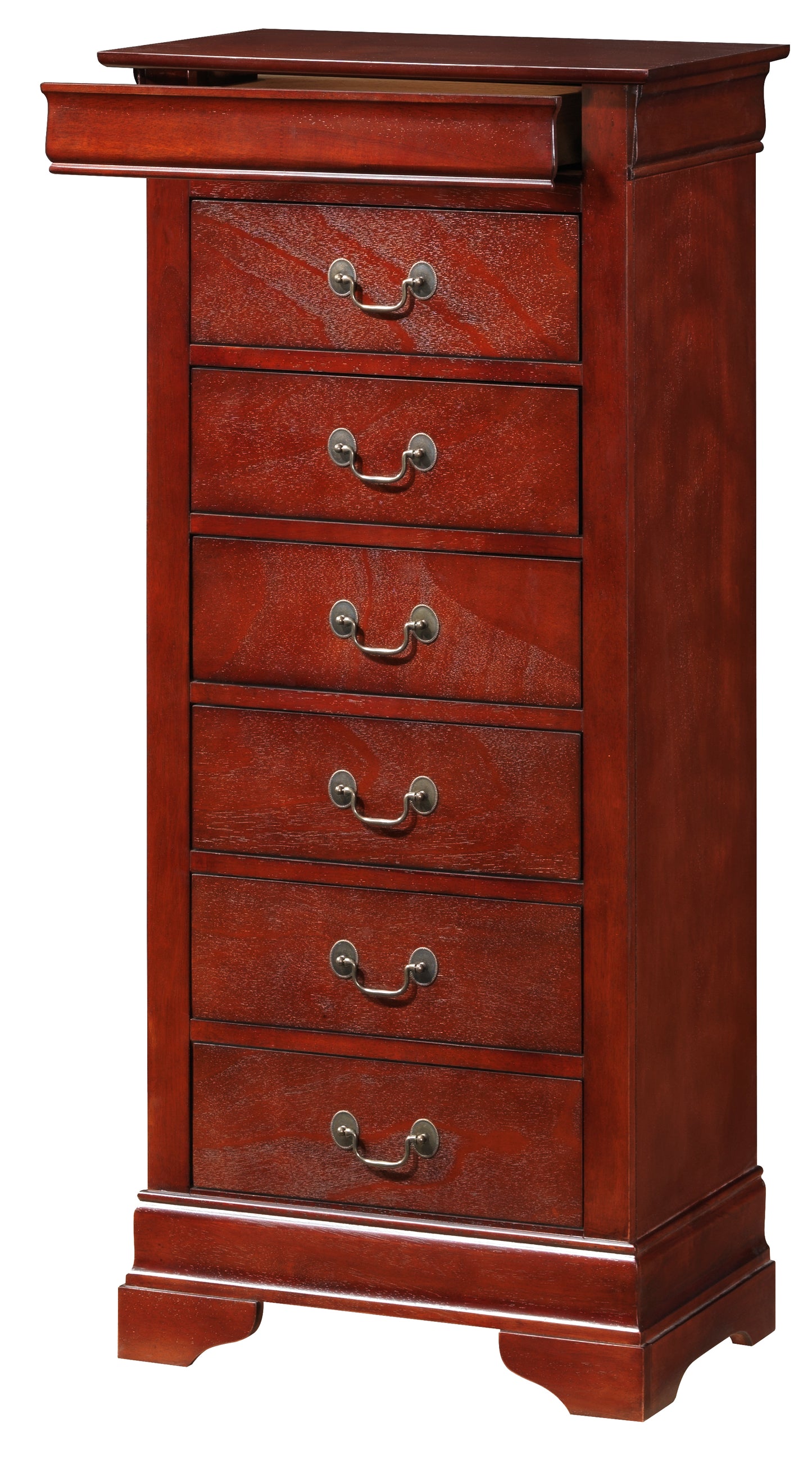 Cherry Particle Board Chest for Bedroom Storage and Guest Room