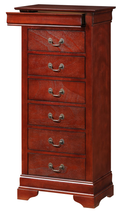 Cherry Particle Board Chest for Bedroom Storage and Guest Room