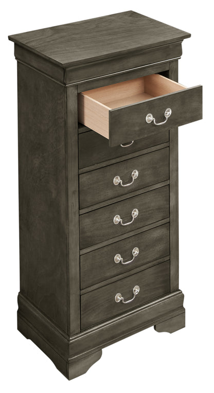 Gray Louis Phillipe Lingerie Chest - 22" Wide for Bedroom