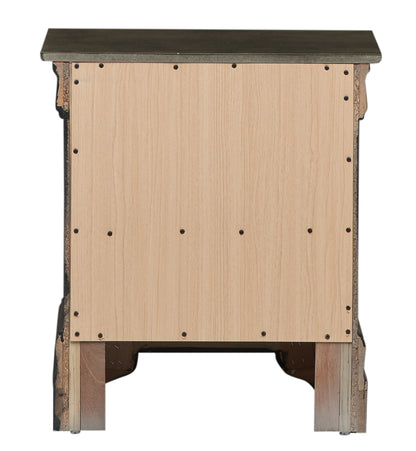 Gray Nightstand with Storage - 24" Height for Bedroom