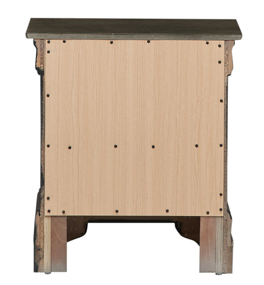Gray Nightstand with Storage - 24" Height for Bedroom