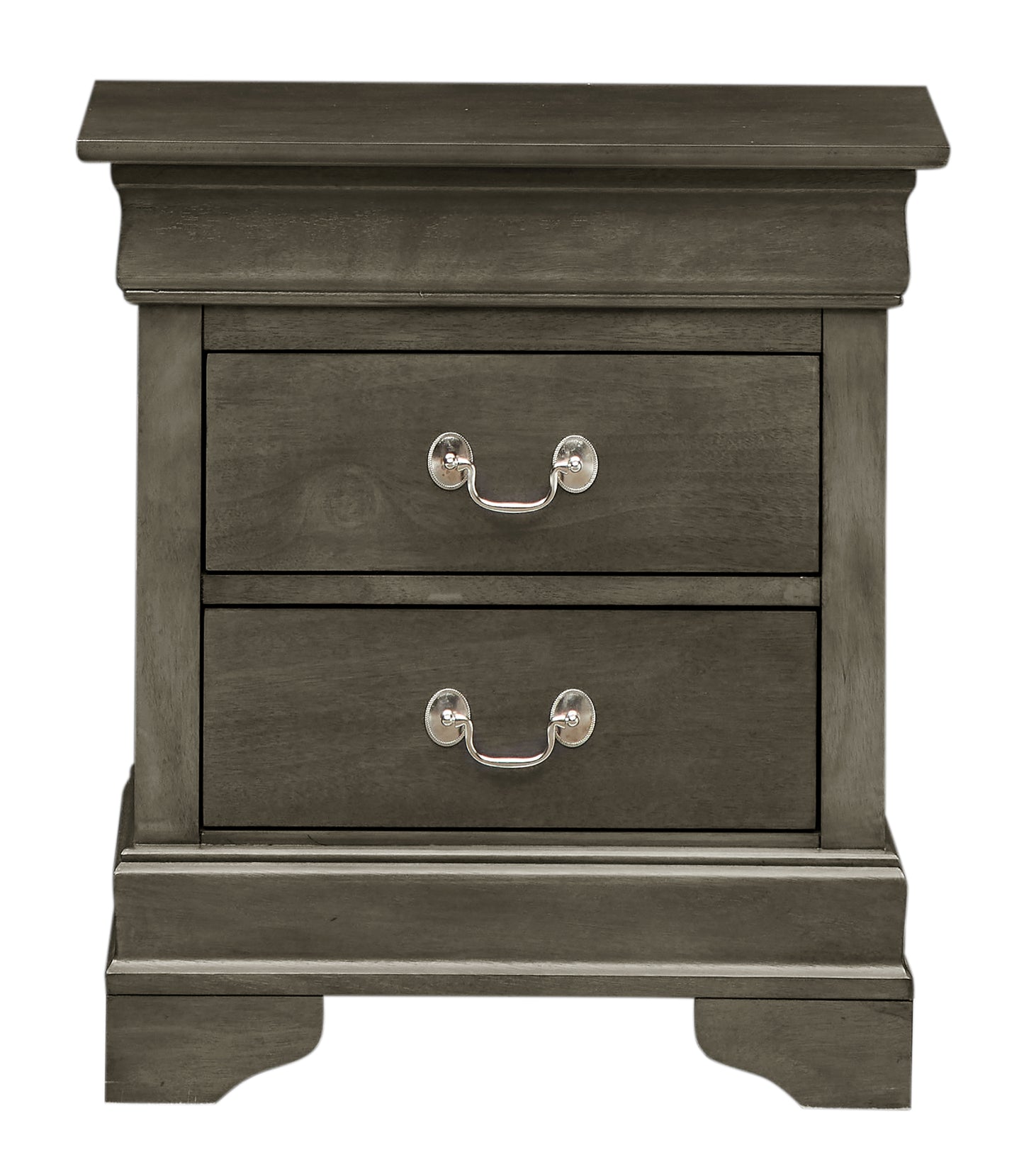 Gray Nightstand with Storage - 24" Height for Bedroom