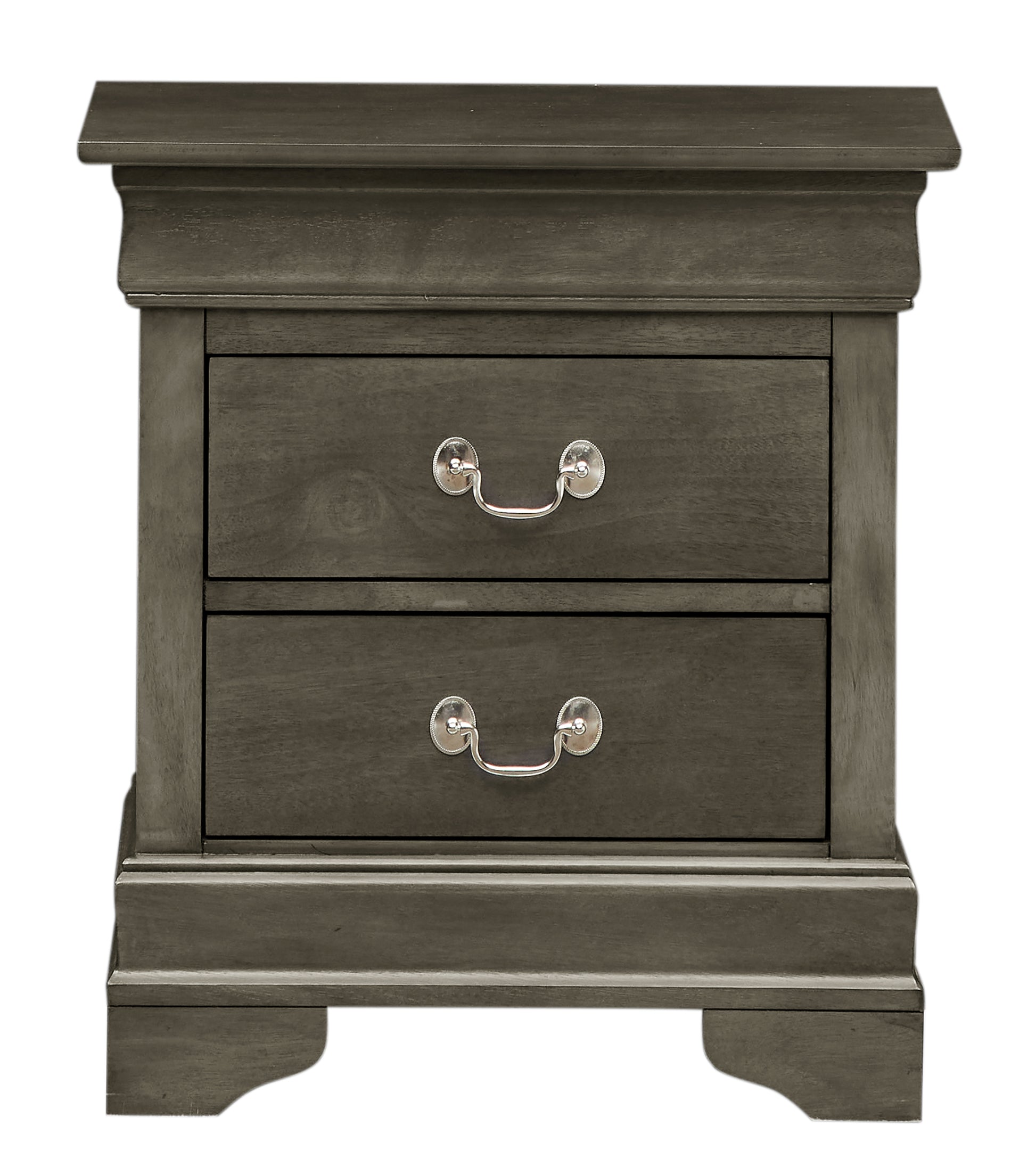 Gray Nightstand with Storage - 24" Height for Bedroom