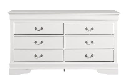 White Particle Board Traditional Dresser for Bedroom Storage