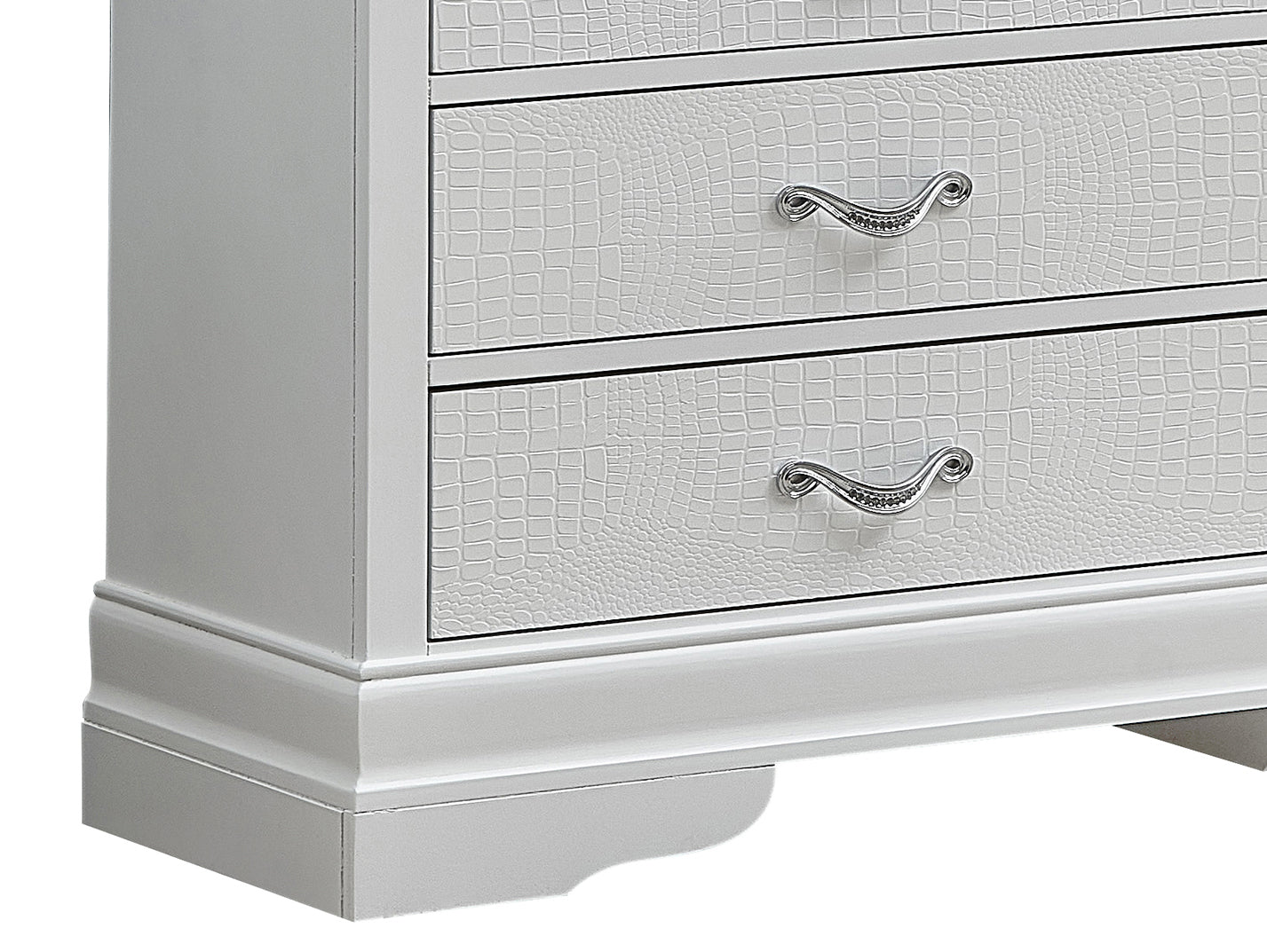 Champagne Particle Board Dresser - 59" Wide Bedroom Storage