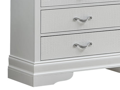 Champagne Particle Board Dresser - 59" Wide Bedroom Storage