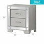 Champagne Finish Nightstand - 26" Height for Bedroom