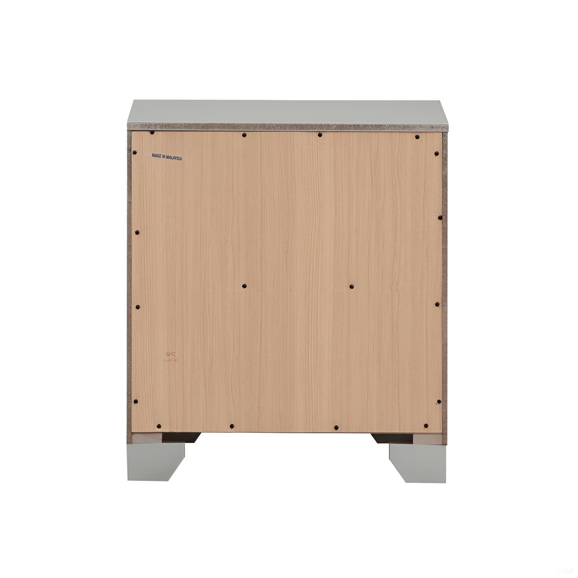Champagne Finish Nightstand - 26" Height for Bedroom