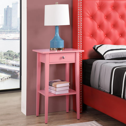 Charming Pink Contemporary Nightstand