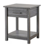 24" Gray Nightstand - Particle Board Nightstand for Bedroom