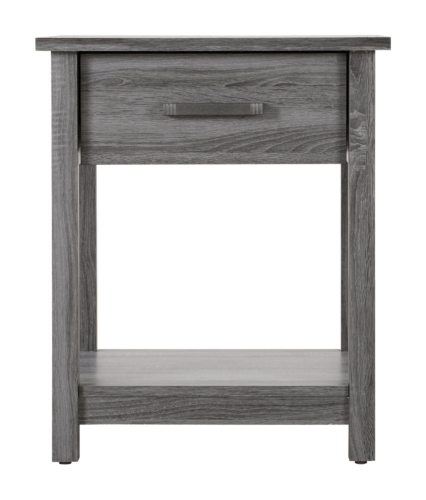 24" Gray Nightstand - Particle Board Nightstand for Bedroom