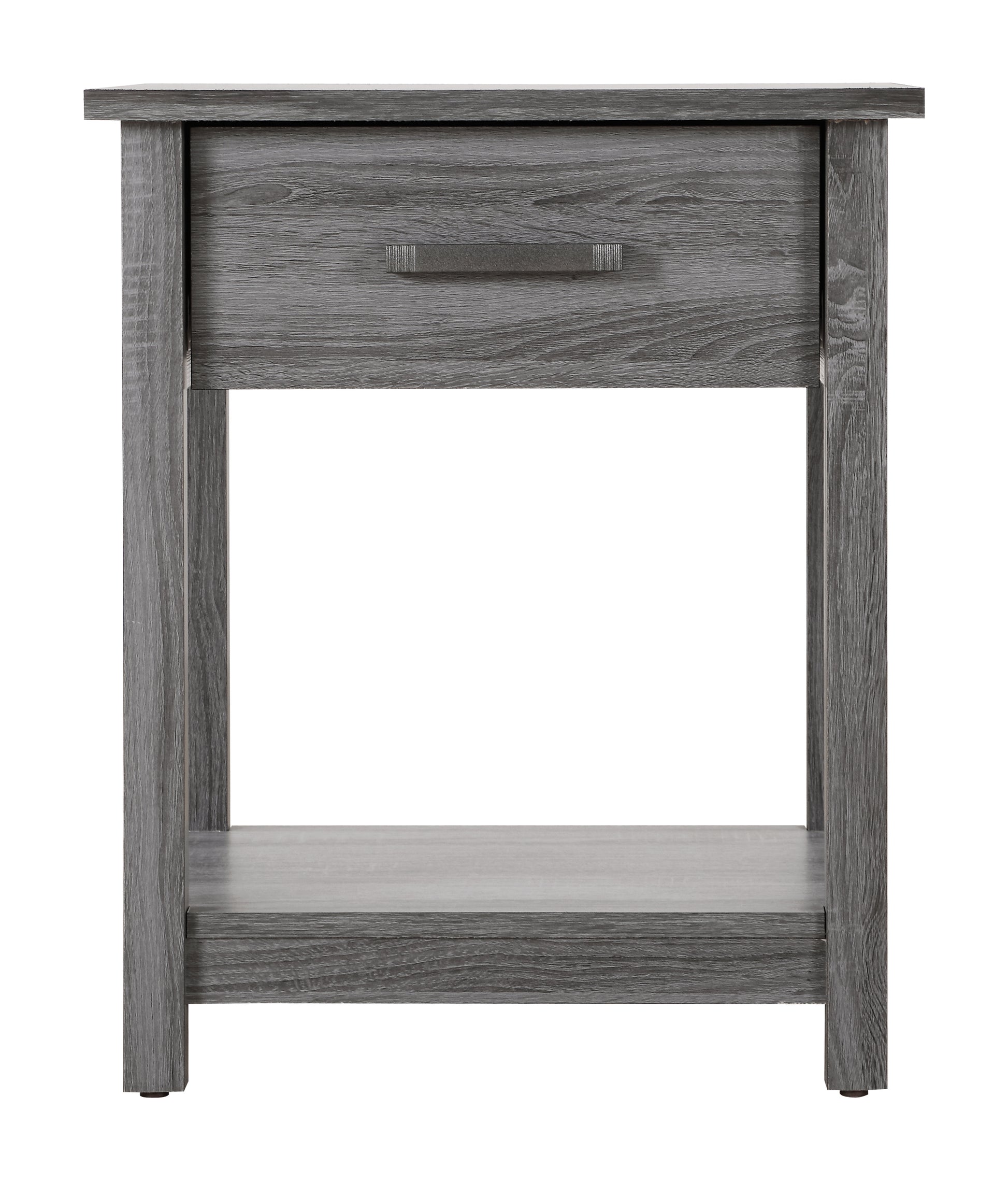 24" Gray Nightstand - Particle Board Nightstand for Bedroom