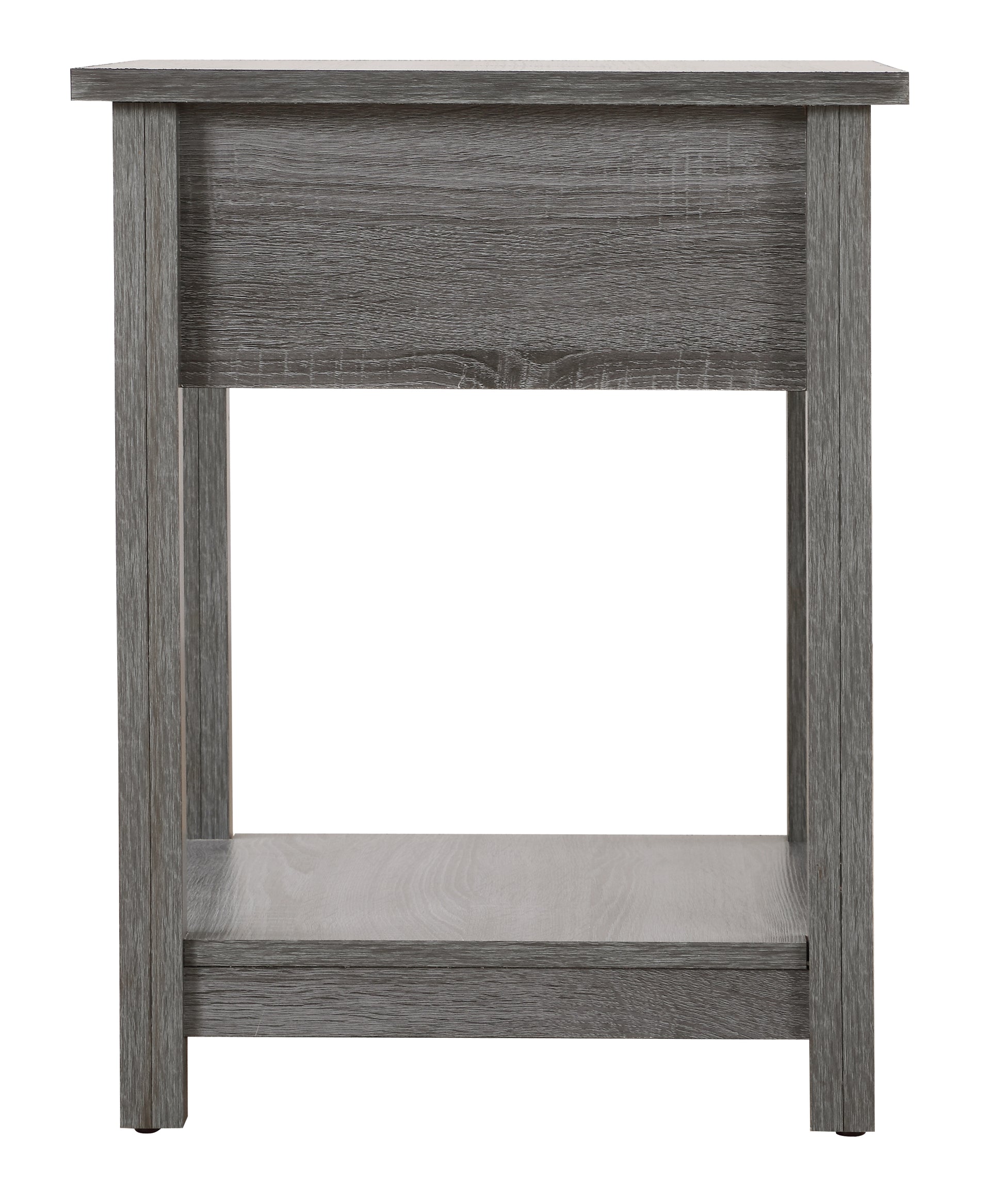 24" Gray Nightstand - Particle Board Nightstand for Bedroom