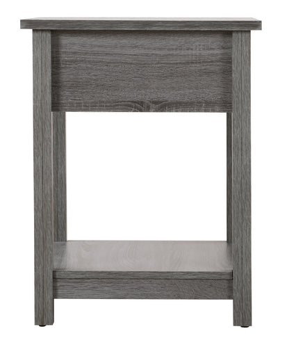 24" Gray Nightstand - Particle Board Nightstand for Bedroom