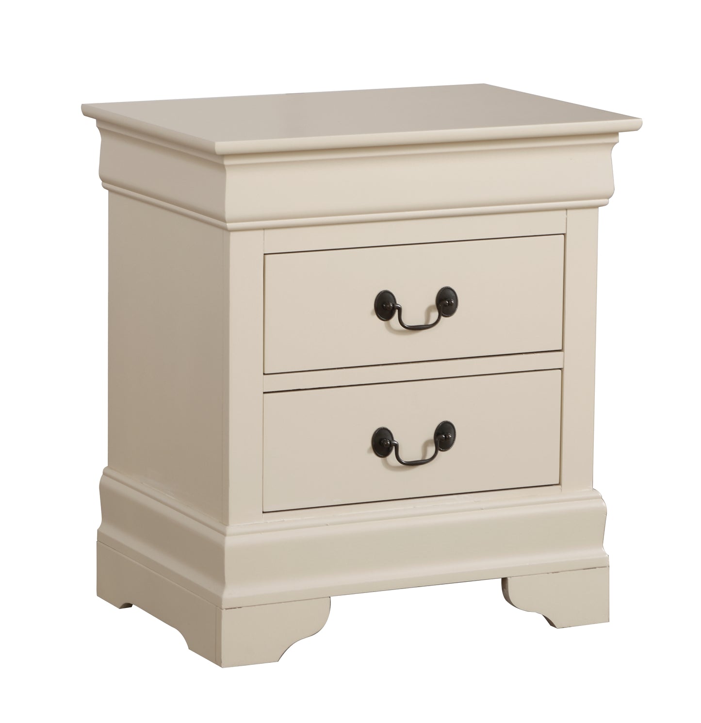 Elegant Beige Nightstand - Classic Storage & Style