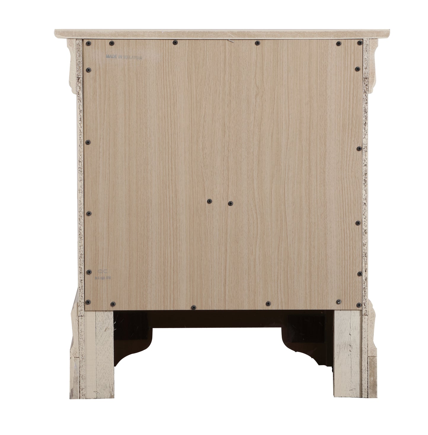 Elegant Beige Nightstand - Classic Storage & Style