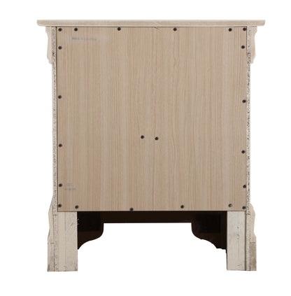Elegant Beige Nightstand - Classic Storage & Style