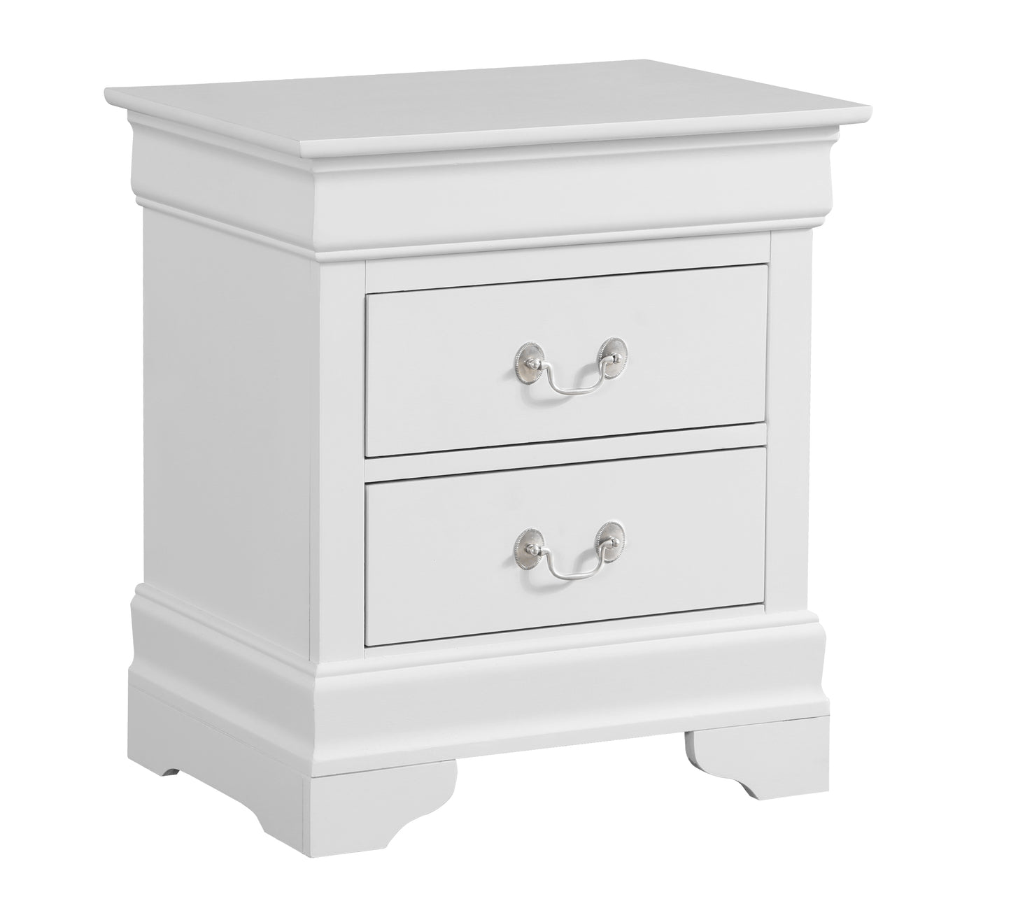 24" White Nightstand - Particle Board Nightstand for Bedroom