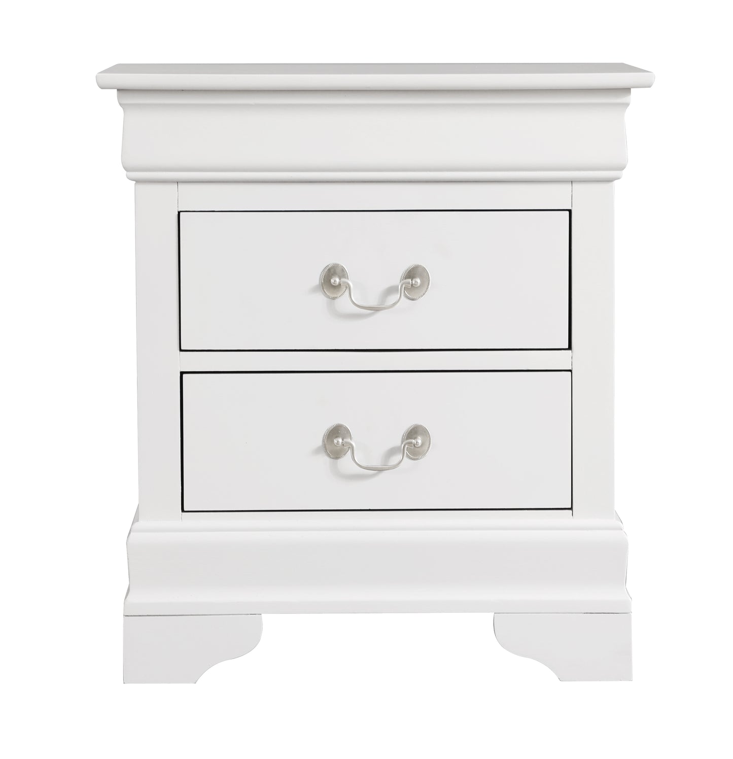 24" White Nightstand - Particle Board Nightstand for Bedroom