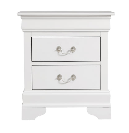 24" White Nightstand - Particle Board Nightstand for Bedroom