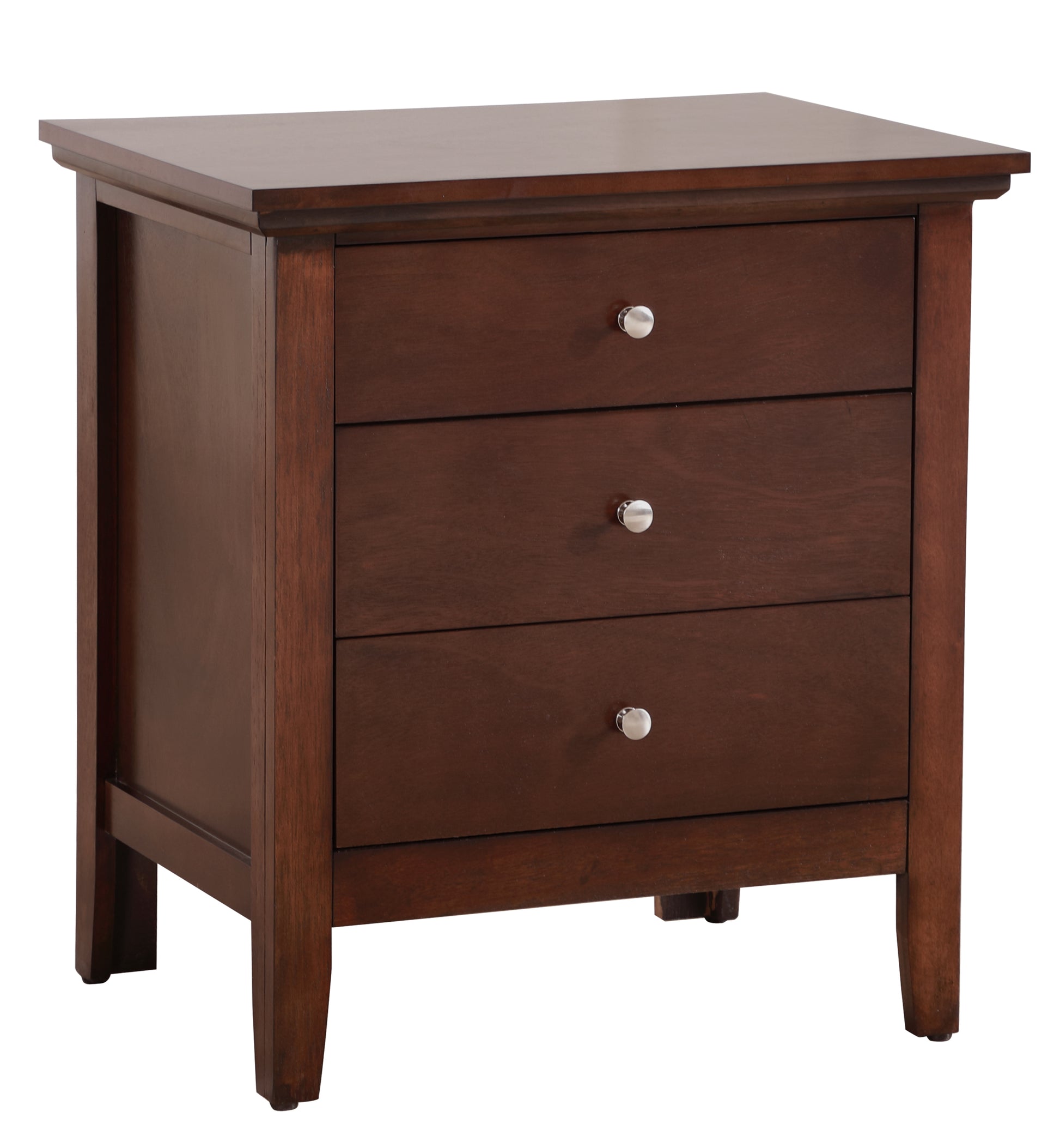 Cappuccino 3 Drawer Nightstand - 24" Wide for Bedroom