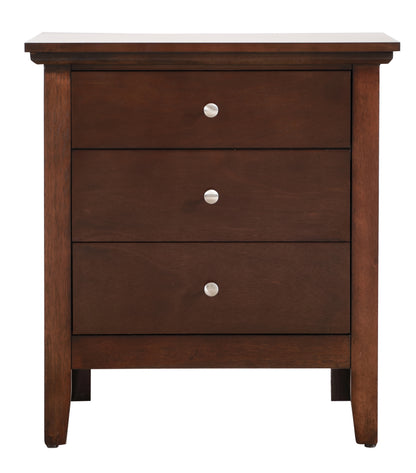 Cappuccino 3 Drawer Nightstand - 24" Wide for Bedroom