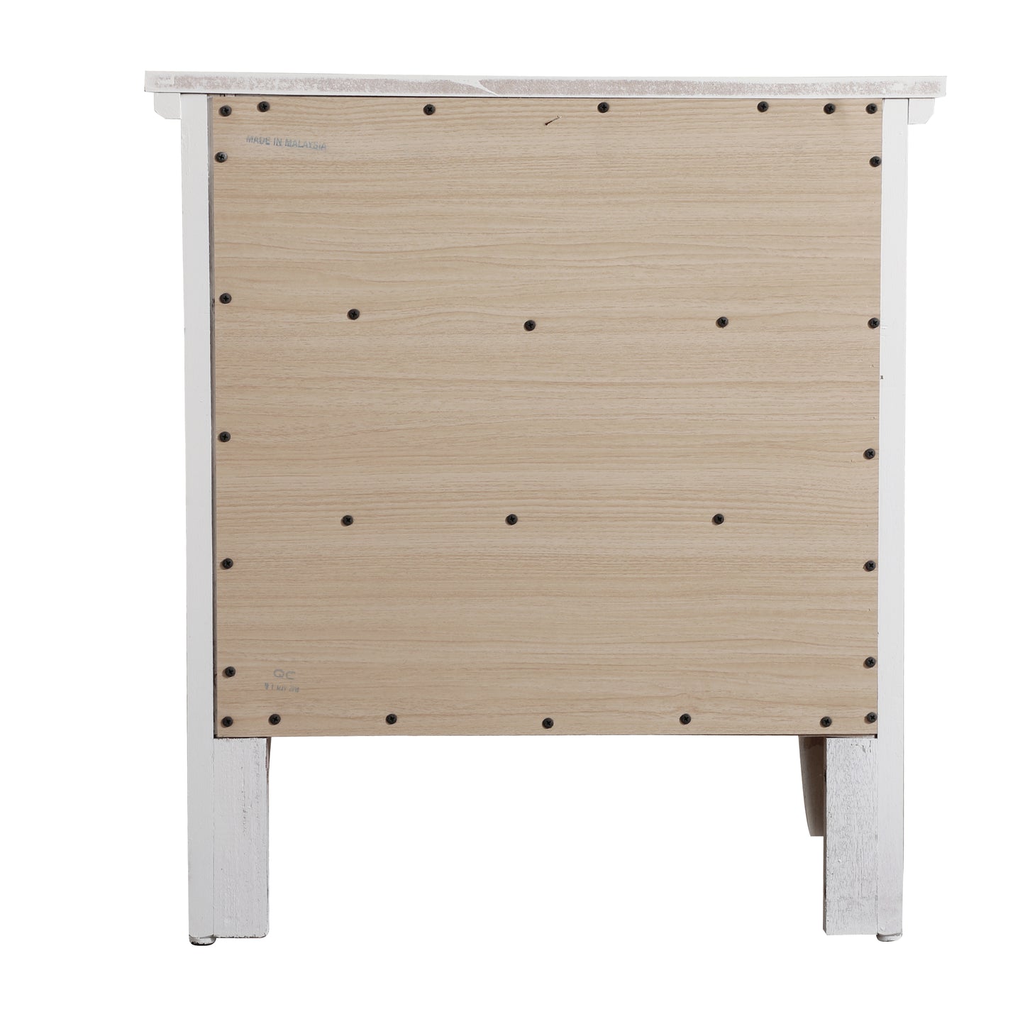 24" White Particle Board Nightstand - No Assembly for Bedroom